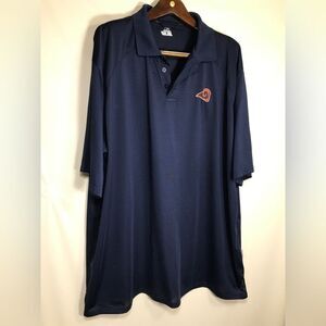 Russell Los Angeles Rams Polo Shirt Mens 3XL Navy Blue Buttons